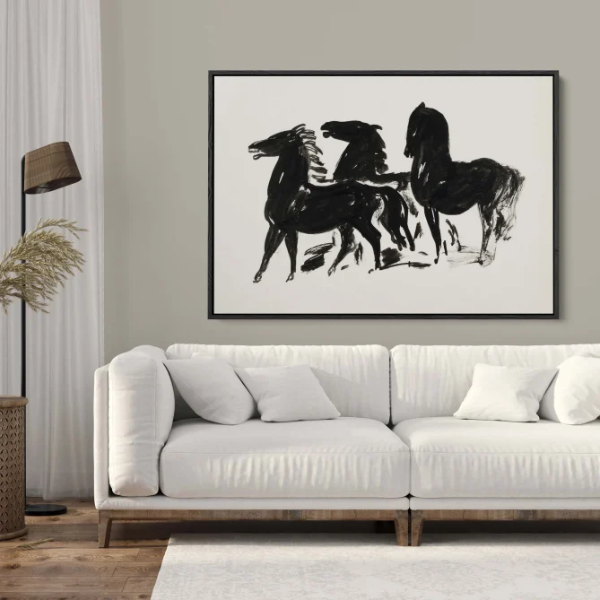 Alternative view of Black Wild Horses