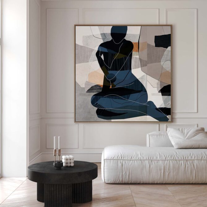 Alternative view of Blue Cutout Lady By Moro