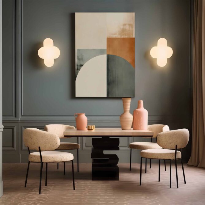 Alternative view of Ratio - Blue Terracota Japandi Art