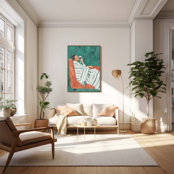 Alternative view of Relaxing with a Glass of Wine