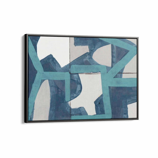 Metric Blue Abstract Art Print