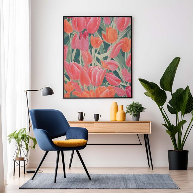 Alternative view of Pink Tulips