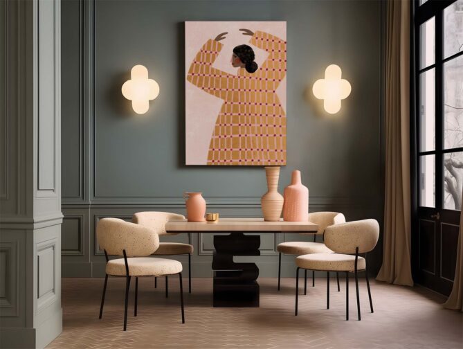 Alternative view of The Woman With the Checked Dress