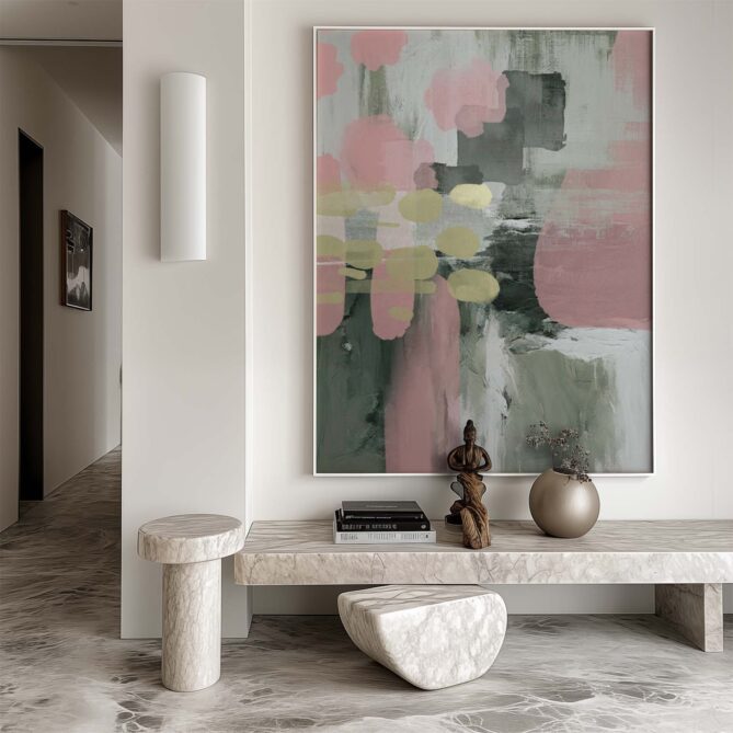 Alternative view of Pink on Green II