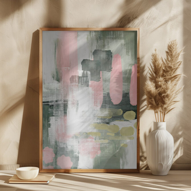 Alternative view of Pink on Green I